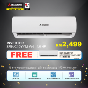 Mitsubishi Heavy Industries Aki 1.0HP Inverter Air Conditioner [SRK10YYM-W4]