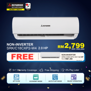 Mitsubishi Heavy Industries Kaze 2.0HP Non-Inverter Air Conditioner [SRK18CXP2-W4]